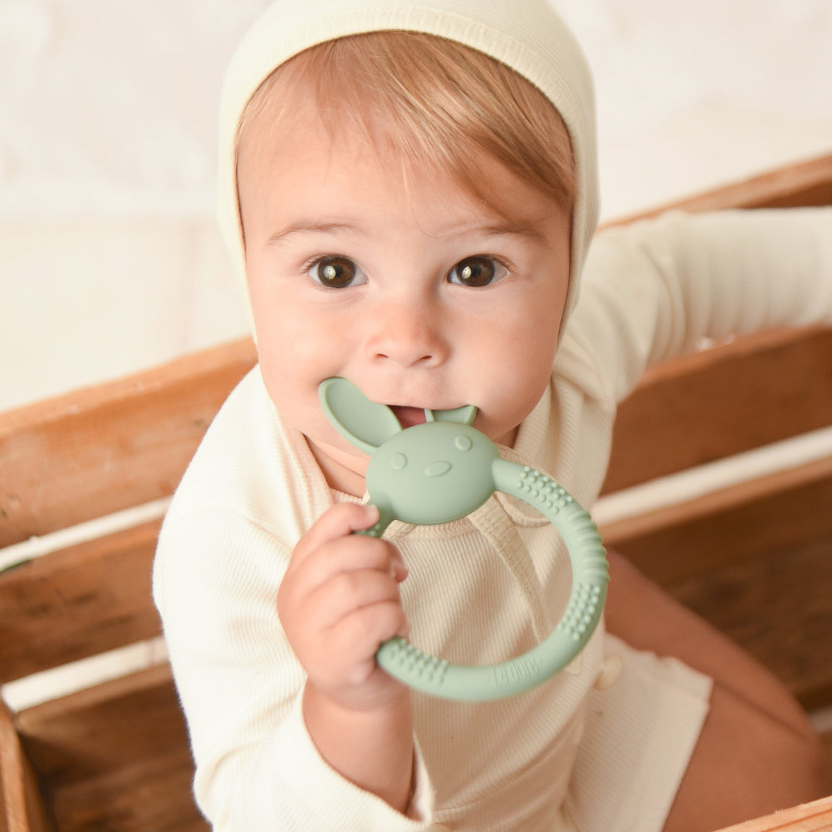 Bebe Bunny Teether - Sage
