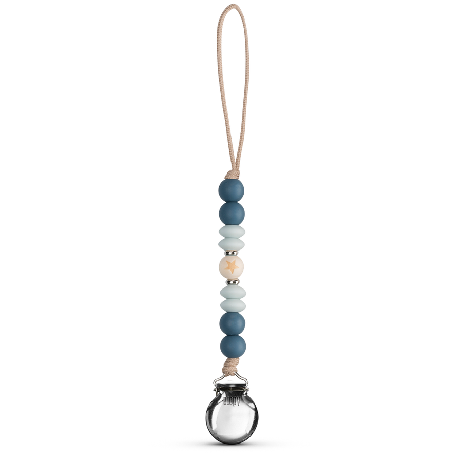 Pacifier Clip - Denim Star
