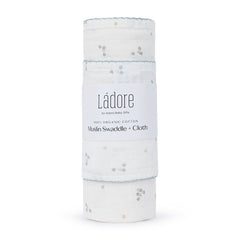 NEW! - Mini Floral Sage Swaddle + Cloth