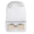 Hospital Hat - Linen Cream Bow