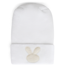 Hospital Hat - Linen Ivory Bunny