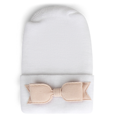 Hospital Hat - Linen Petal Bow