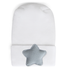 Hospital Hat - Linen Powder Blue Star