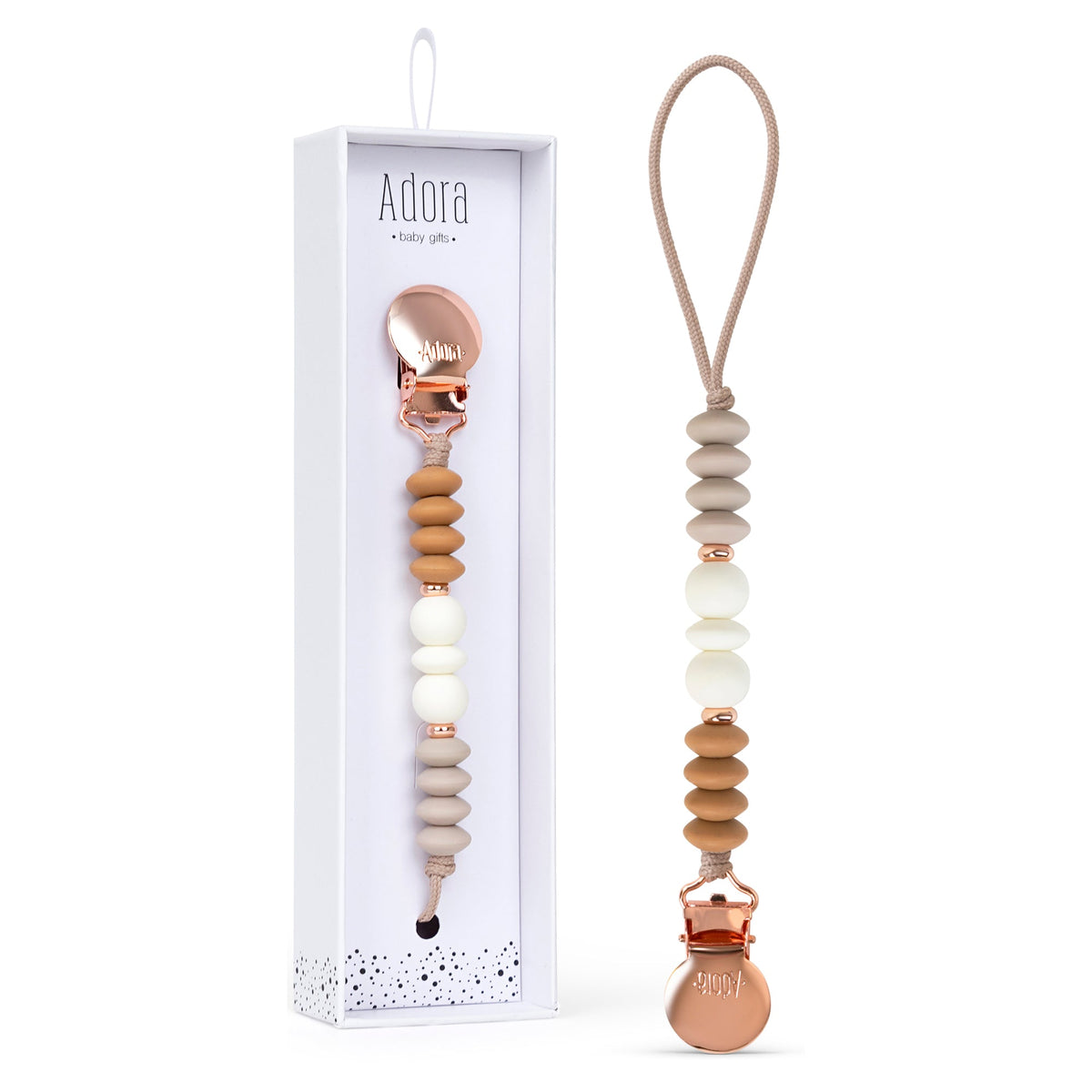 Pacifier Clip - Luggage Trio