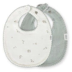 Muslin Bib- Mini Flower Sage