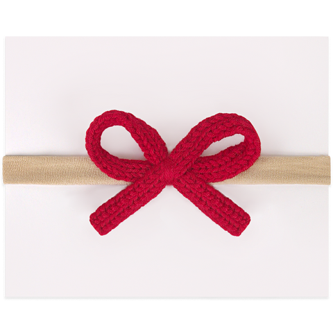 Crochet Mini Headband - Red