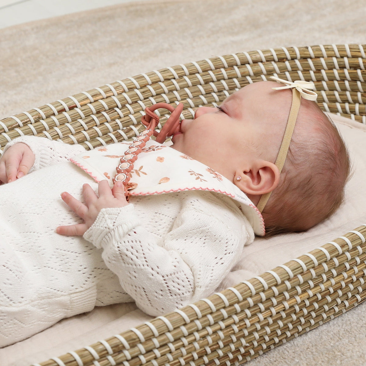 Muslin Bib- Rose Floral