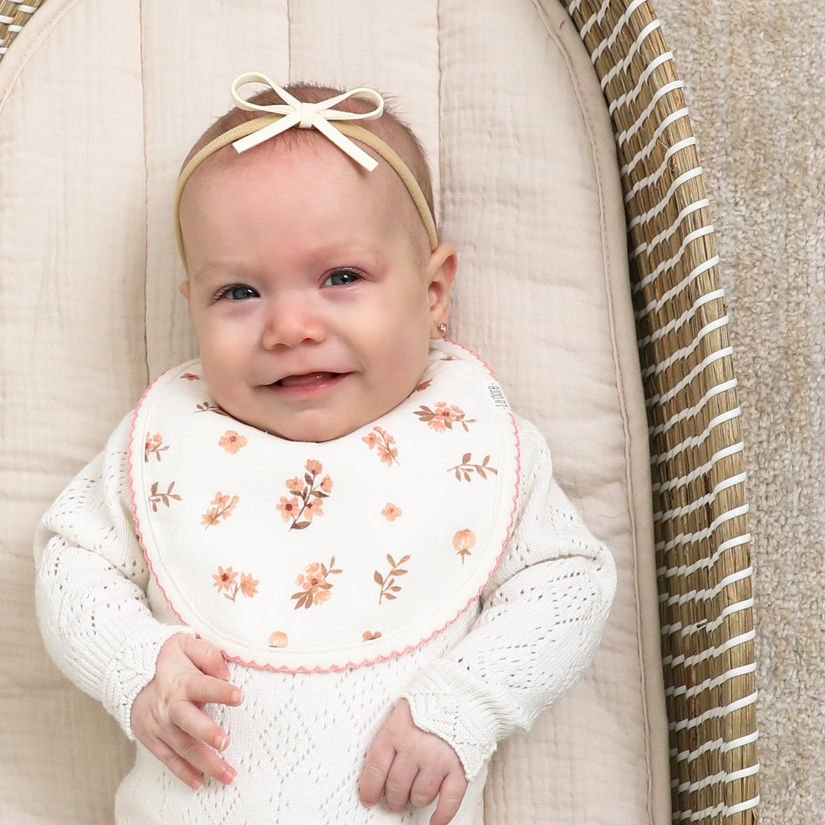 Muslin Bib- Rose Floral