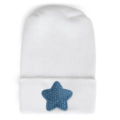 Hospital Hat - Weave Mini Denim Star