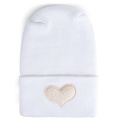 Hospital Hat - Weave Mini Ivory Heart