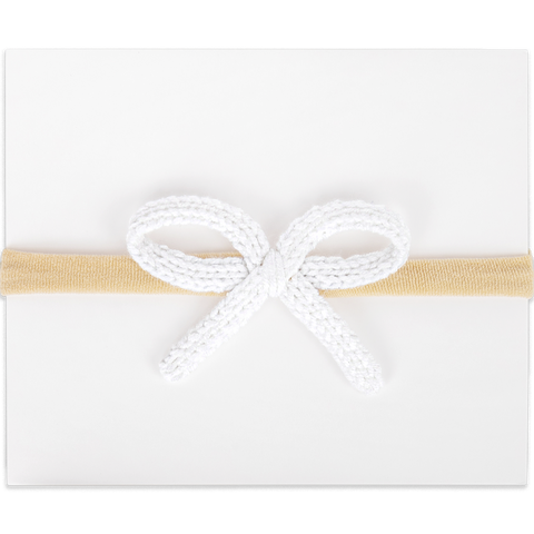 Crochet Mini Headband - White
