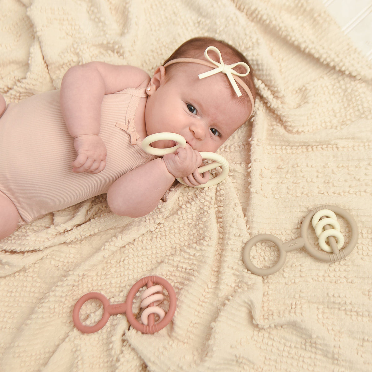 Bebe Rattle Teether - Vanilla